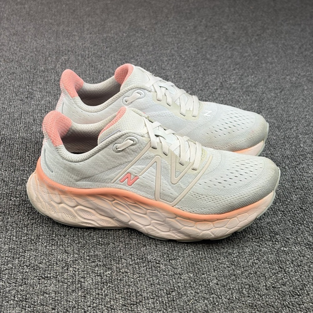 New Balance Fresh Foam X More V4 Quartz Grey Washed Pink Womens 8 B Running Shoe